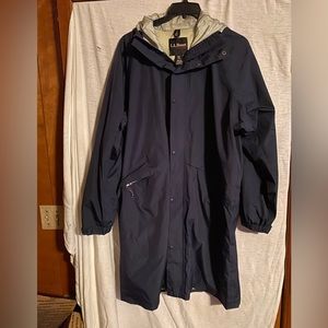 Mens L.L. Bean Blue Large Rain Coat